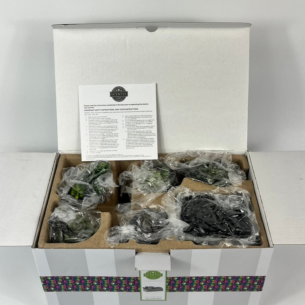 New Scentsy Succulet Suc-Cute-Lent Wax Warmer NIB Complete Giftable Home Decor